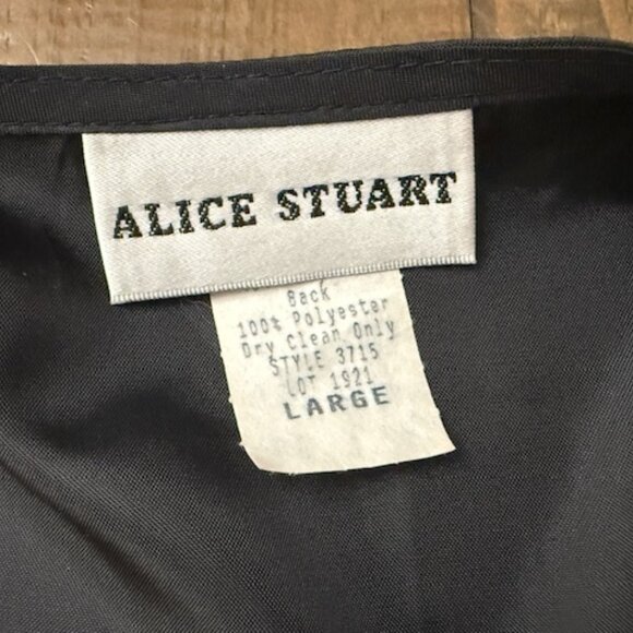 Vintage Alice Stuart Santa Christmas Tapestry Vest Santa Claus Holiday Size L - Picture 4 of 5